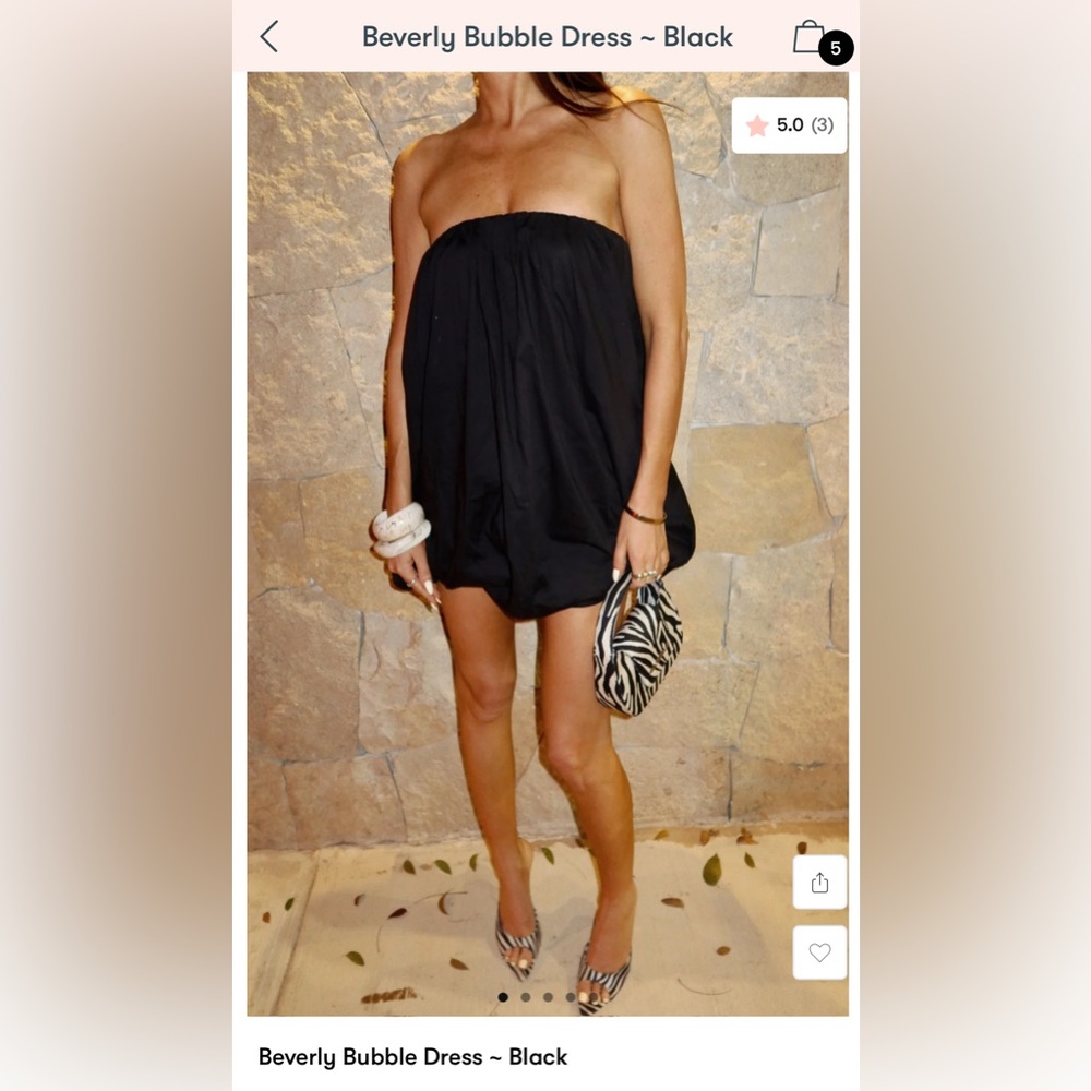 Show Me Your MuMu Strapless Black Dress